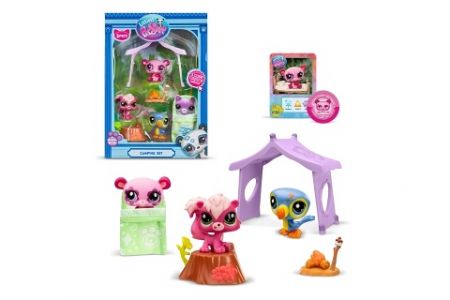 Littlest Pet Shop 3 figurky Kempování