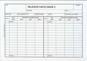 Karta zásob skladová A5 oboustranná, 10l v bloku /ET450/