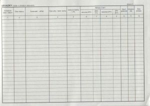 Kniha závazků došlých faktur A4, 40str. /ET340/