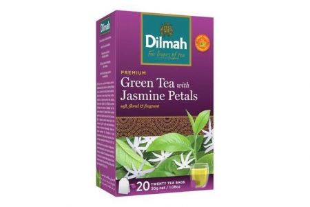 Zelený čaj, 20x1,5g, DILMAH, jasmínový květ