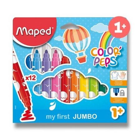 Dětské fixy Maped Color&sbquo;Peps Jumbo 12ks