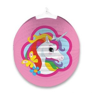 Papírový lampion koule 25cm Jednorožec