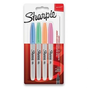 Permanentní popisovač Sharpie Fine pastelové barvy 4ks