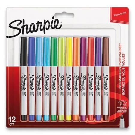 Permanentní popisovač Sharpie Ultra Fine sada 12ks