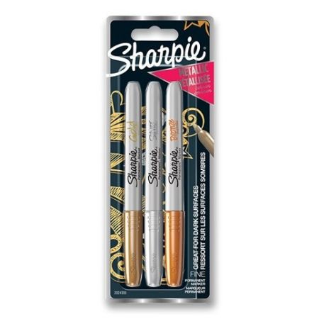 Permanentní popisovač Sharpie Fine metalické barvy 3ks