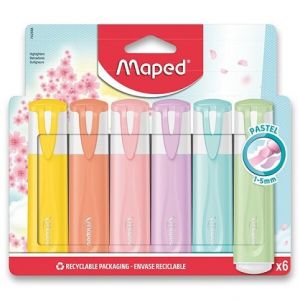 Zvýrazňovač Maped Fluo Peps pastel 6ks