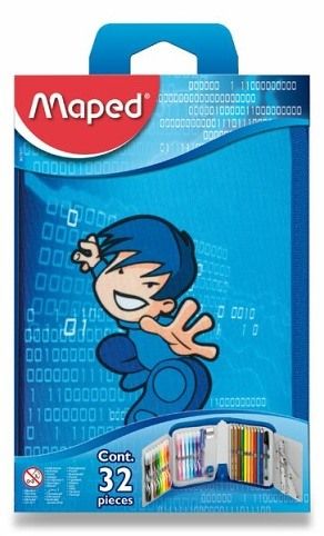 Penál 1-patro plněný Maped Tatoo motiv Karate