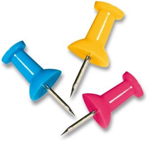 Upínáčky / připínáčky Maped barevné, 25ks v balení