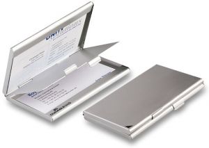 Zásobník na vizitky Durable Stříbrný na 2x10 vizitek