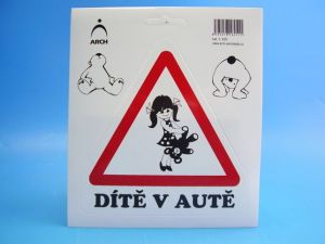 Samolepka 625 "Dítě v autě" - dívka