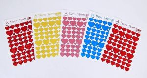 Samolepky Srdíčka - deco hearts /411/