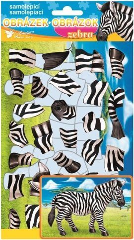 Skládačka samolepicí zebra 14 x 25 cm / 6629