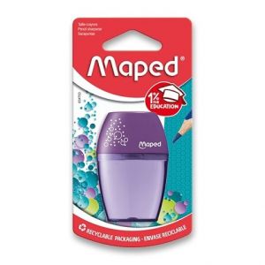 Ořezávátko Maped Shaker - s odpadní nádobkou 1 otvor, blistr, mix barev
