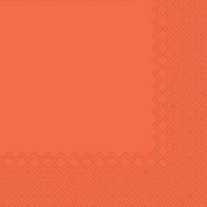 Ubrousky jednobarevné ORANŽOVÉ 3-vrstvý 33x33cm / 236007