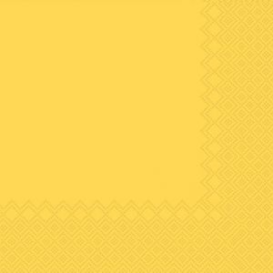 Ubrousky jednobarevné SV.ŽLUTÉ 3-vrstvý 33x33cm / 236011