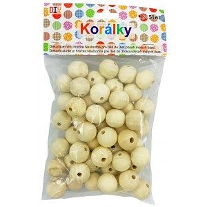 PK korálky dřevo 20mm 75ks