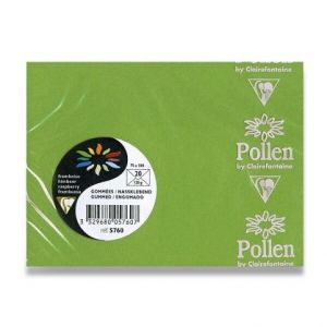 Barevná obálka Clairefontaine zelená, 75 x 100 mm