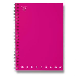 Kroužkový blok Pigna Monocromo A4, linkovaný, 70 listů, mix barev