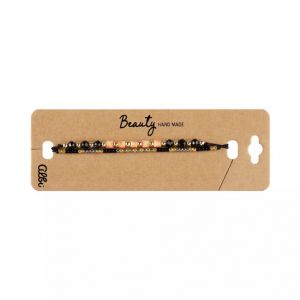 ALBI Náramky - Černo-oranžové korálky