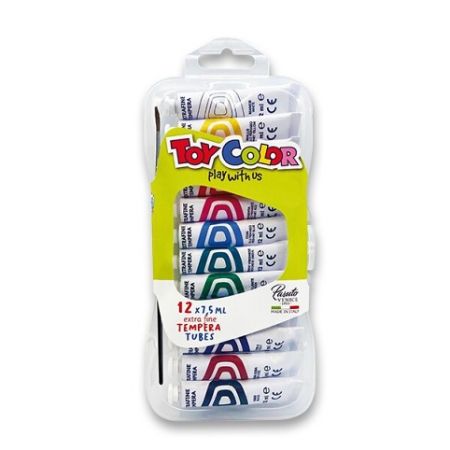 Temperové barvy Toy Color 12 barev, tuba 7,5 ml