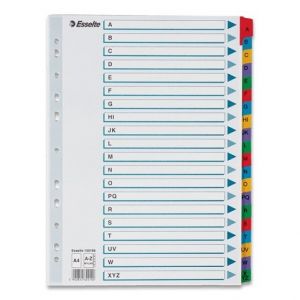 Rozlišovač Esselte Mylar A - Z, 20 listů