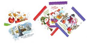 Pohlednice S-418 glitrované