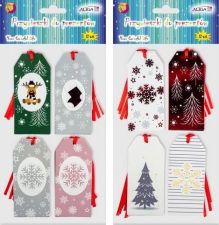 ALIGA jmenovká NKX-2372 na dárky 12 ks