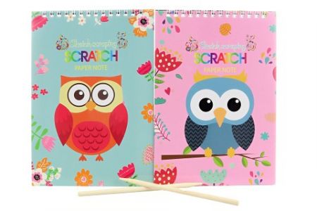 Vyškrabovací sešit sovička