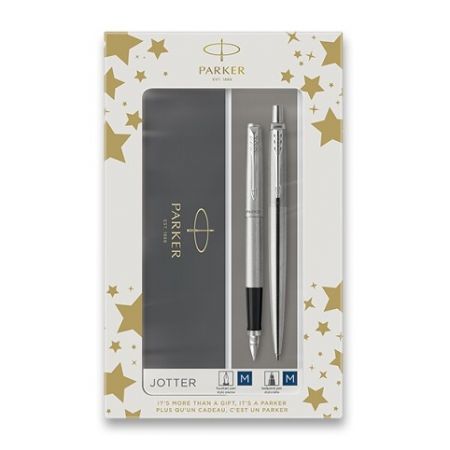 Parker Jotter Stainless Steel CT sada plnicí pero a kuličková tužka