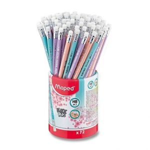 Grafitová tužka Maped Black'Peps Pastel tvrdost HB, stojánek 72 ks