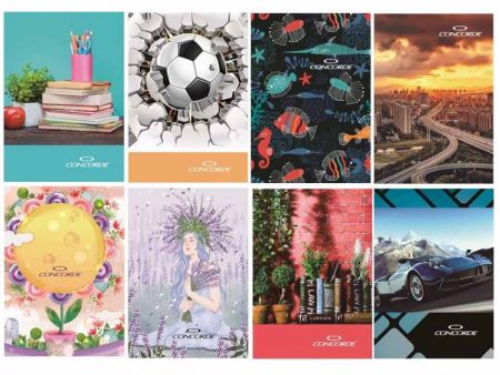 Záznamní kniha CONCORDE A6 linka 8mm, 100 listů