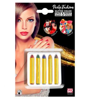 Tužky na obličej glitrové barvy