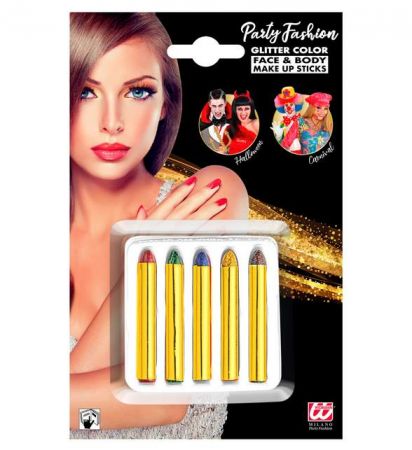 Tužky na obličej glitrové barvy