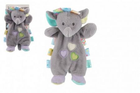 Slon usínáček plyš 23cm na kartě v sáčku 0m+