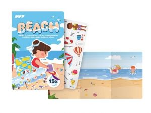 Samolepková kniha Pláž, 12x18cm, 15 samolepek