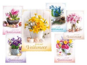 Pohlednice Velikonoce 128 D výsek+UV