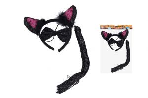 Set karneval - kočka černá