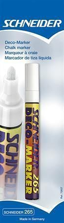 Křídový popisovač "Maxx 265", bílá, 2-3mm, tekutý, blister, SCHNEIDER