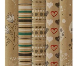 Dárkový papír ROLIČKA 2m x 70cm, P2 KRAFT OG 7, mix