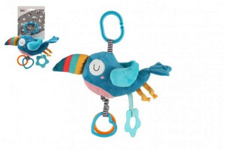 Tukan natahovací hrací strojek chrastítko plyš