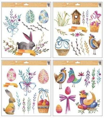 Okenní fólie malované Velikonoce 30 x 33,5 cm 