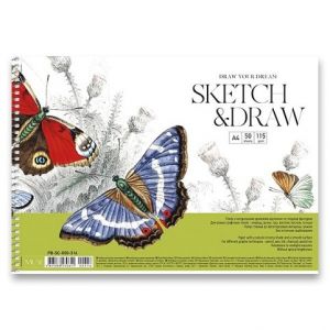 Spirálový náčrtník Shkolyaryk Muse Sketch&Draw A4, 50 listů