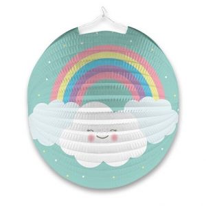 Papírový lampion Duha & obláček průměr 25 cm