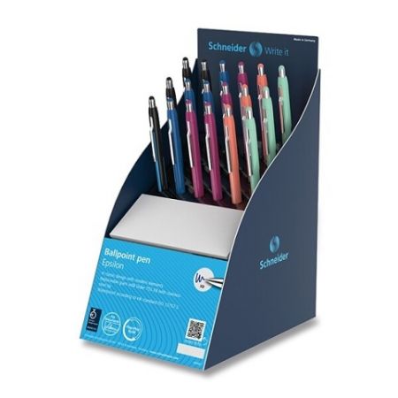 Kuličková tužka Schneider Epsilon stojánek, 18 ks