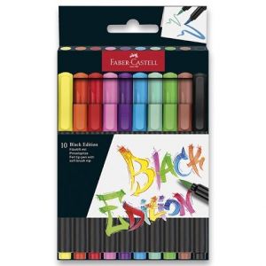 Fixy Faber-Castell Black Edition Brush 10 barev