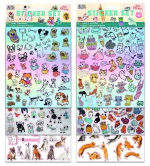 Sada samolepek mega pejsci/kočičky