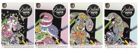 Sametové omalovánky A4 4 ks