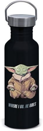 Láhev hliníková šroubovací, Mandalorian - Grogu