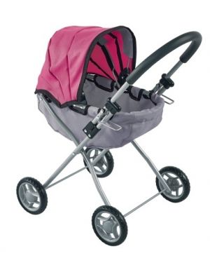 Kočárek hluboký šedo-růžový