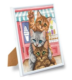 Crystal Art Obraz v rámu, Kočky